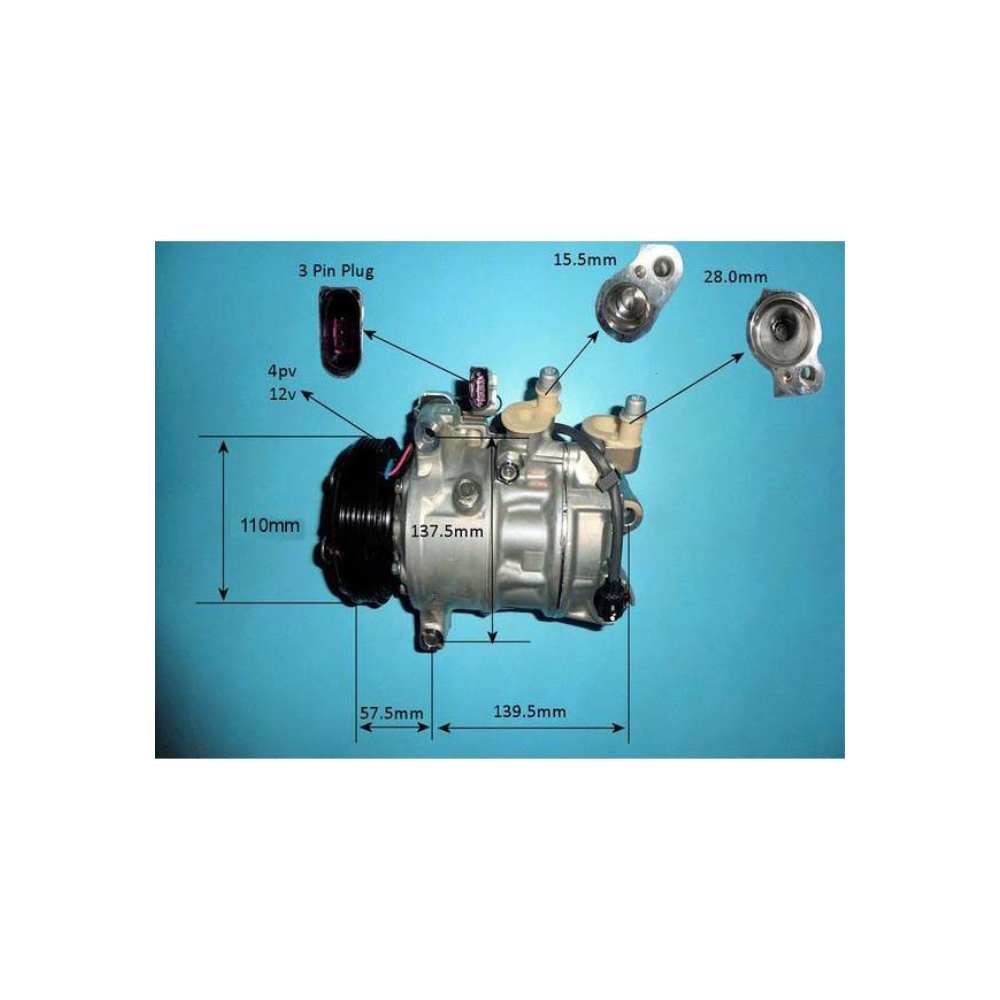 Compressor (AirCon Pump) Audi A7 3.0 45 TDi Mild Hybrid Diesel (Oct 2017 to 2025)