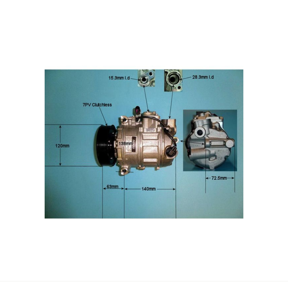 Compressor (AirCon Pump) Audi A8 6.0 W12 Petrol (Dec 2003 to Nov 2007)